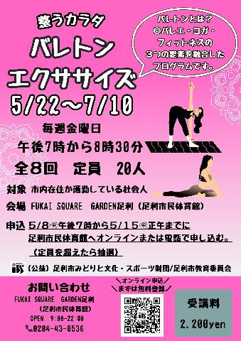 【市民体育館】バレトンエクササイズの画像