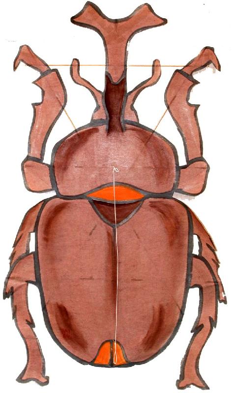 親子凧作り教室～カブトムシの凧を作ろう～（1回目）の画像